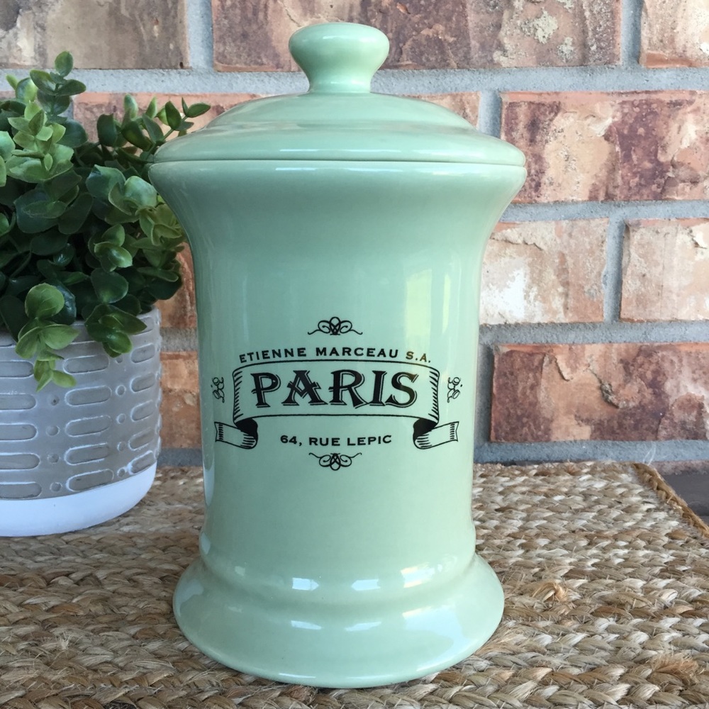 Green Etienne Marceau Paris Cannister/Jar with Lid